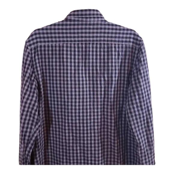 French Connection Long Sleeve Button-down Shirt in Gray & Black Gingham Men's L - Picture 5 of 6